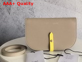 Celine Strap Wallet in Light Taupe Grained and Shiny Calfskin Replica