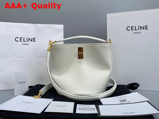 Celine Teen Bucket 16 in Smooth Calfskin Rice Replica