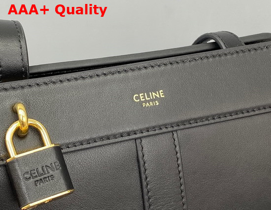 Celine Teen Cabas De France in Shiny Calfskin Black Replica