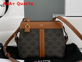 Celine Teen Cabas De France in Triomphe Canvas and Calfskin Tan Replica