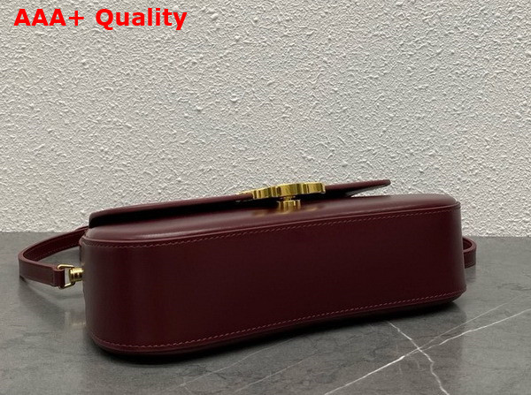 Celine Teen Celine Lola in Burgundy Shiny Calfskin Replica