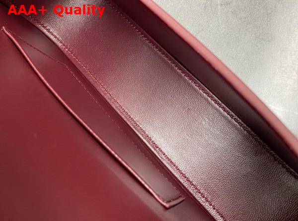 Celine Teen Celine Lola in Burgundy Shiny Calfskin Replica