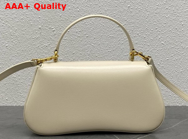 Celine Teen Celine Lola in White Cotton Shiny Calfskin Replica