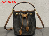 Celine Teen Clara Bag in Triomphe Canvas and Calfskin Tan Replica