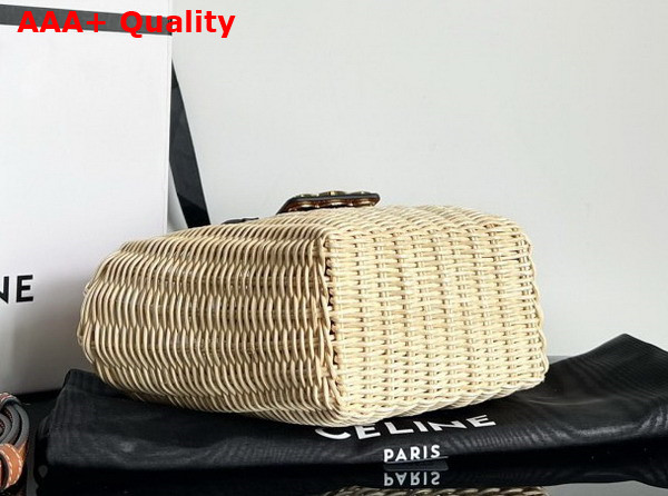 Celine Teen Couffin in Wicker and Natural Calfskin Natural Tan Replica