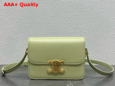 Celine Teen Triomphe Bag in Almond Green Shiny Calfskin Replica