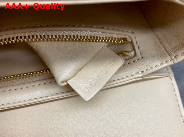 Celine Teen Triomphe Bag in Beige Shiny Calfskin Replica