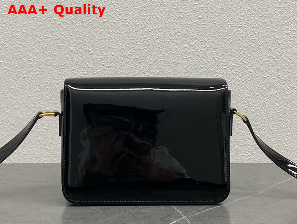 Celine Teen Triomphe Bag in Black Patent Calfskin Replica