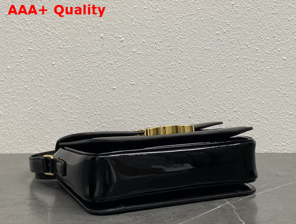 Celine Teen Triomphe Bag in Black Patent Calfskin Replica