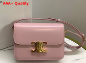 Celine Teen Triomphe Bag in Light Pink Shiny Calfskin Replica