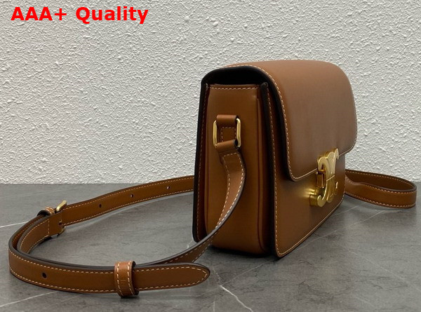 Celine Teen Triomphe Bag in Tan Natural Calfskin Replica