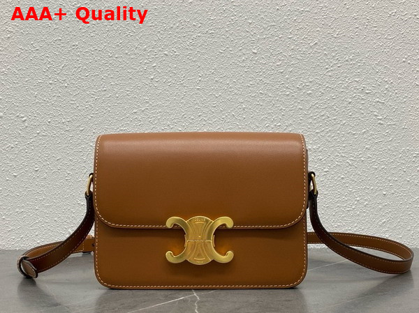 Celine Teen Triomphe Bag in Tan Natural Calfskin Replica