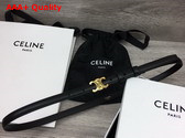 Celine Teen Triomphe Belt in Black Taurillon Leather Replica