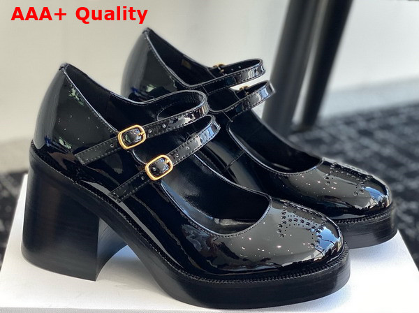 Celine Tess Babies in Black Patent Calfskin Replica