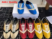 Celine The Flat Sneaker in Suede Calfskin and Lambskin 368395495 Replica