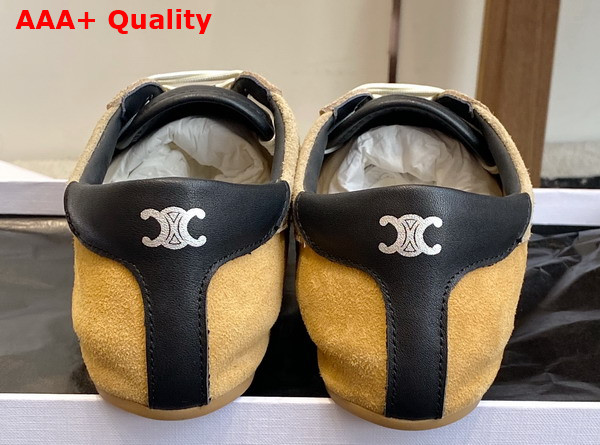 Celine The Flat Sneaker in Suede Calfskin and Lambskin 368395495 Replica