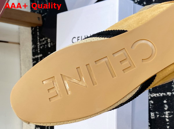 Celine The Flat Sneaker in Suede Calfskin and Lambskin 368395495 Replica