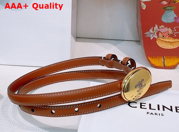 Celine Thin Plate Belt 13mm in Taurillon Leather Black Replica