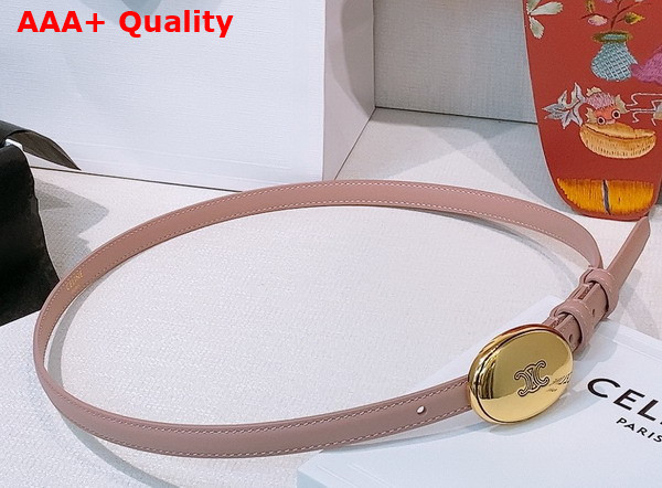 Celine Thin Plate Belt 13mm in Taurillon Leather Black Replica