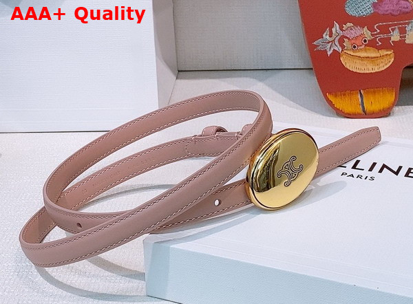 Celine Thin Plate Belt 13mm in Taurillon Leather Black Replica