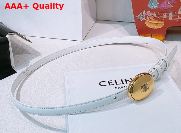 Celine Thin Plate Belt 13mm in Taurillon Leather Black Replica