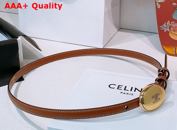 Celine Thin Plate Belt 13mm in Taurillon Leather Black Replica