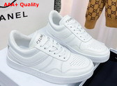 Celine Trainer Low Lace Up Sneaker in Optic White Calfskin Replica