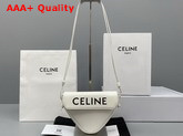 Celine Triangle Bag in Smooth Calfskin with the Dancing Kid Print White Replica