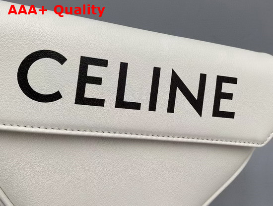 Celine Triangle Bag in Smooth Calfskin with the Dancing Kid Print White Replica