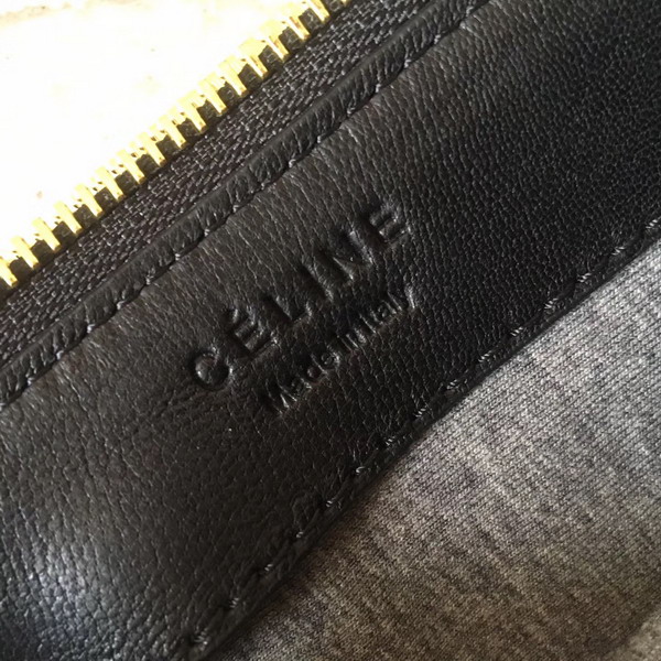 Celine Trio Bag in Black Calfskin Liege For Sale