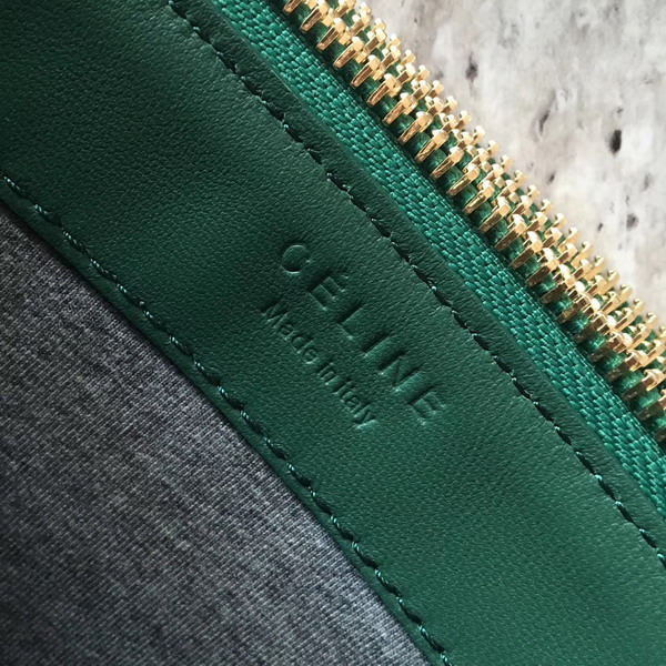 Celine Trio Bag in Green Calfskin Liege For Sale