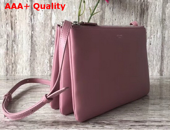 Celine Trio Bag in Pink Smooth Lambskin Replica