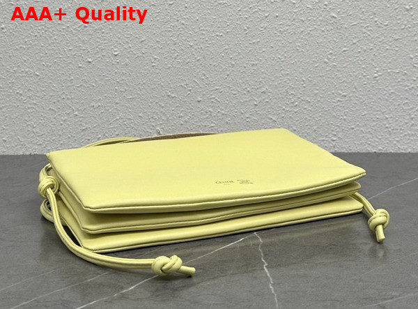 Celine Trio Flap in Citrus Smooth Lambskin Replica
