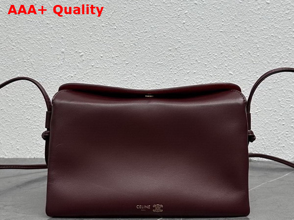 Celine Trio Flap in Syrah Smooth Lambskin Replica