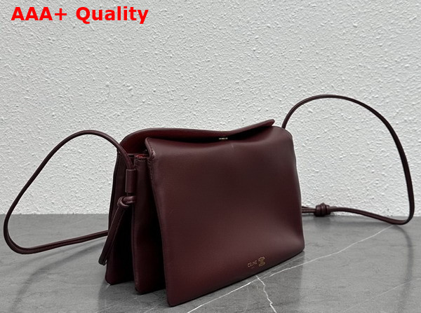 Celine Trio Flap in Syrah Smooth Lambskin Replica