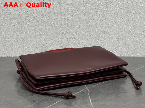 Celine Trio Flap in Syrah Smooth Lambskin Replica
