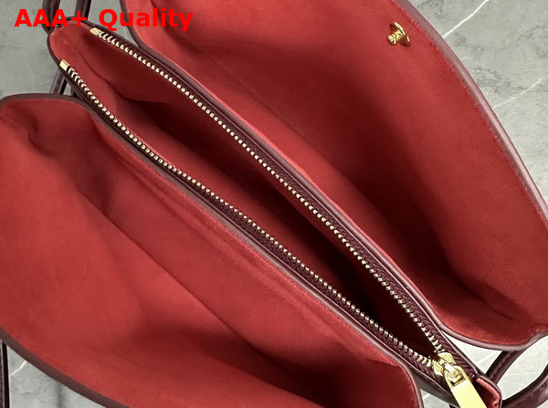Celine Trio Flap in Syrah Smooth Lambskin Replica