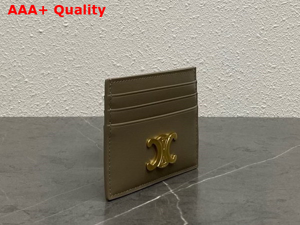 Celine Triomphe Card Holder in Pebble Shiny Calfskin Replica