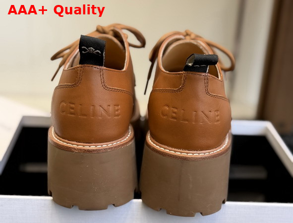 Celine Triomphe Derbies in Calfskin Toffee Replica