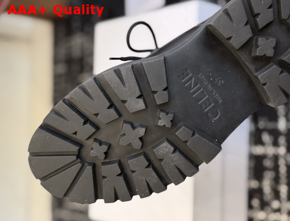 Celine Triomphe Derbies in Shiny Bull Black Replica