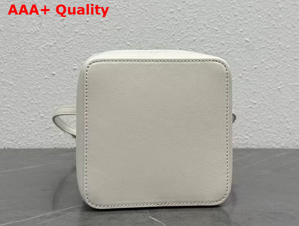 Celine Triomphe Frame Cube in Supple Calfskin White Cotton Replica