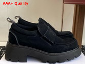 Celine Triomphe Loafer in Black Suede Leather Replica