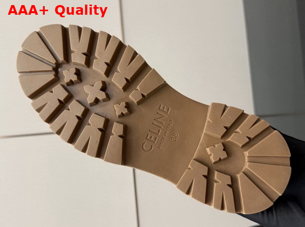 Celine Triomphe Loafers in Beige Suede Calfskin Replica