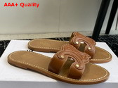 Celine Triomphe Mule in Tan Calfskin Replica
