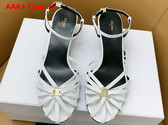 Celine Triomphe Sandal in White Lambskin Replica