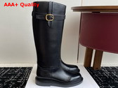 Celine Universite Boot in Black Calfskin Replica