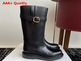 Celine Universite Short Boot in Black Calfskin Replica