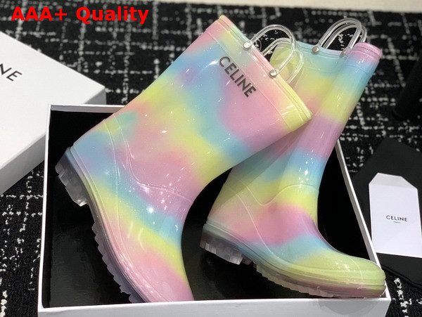 Celine Women Rain Boot in Multicolor TPU Replica