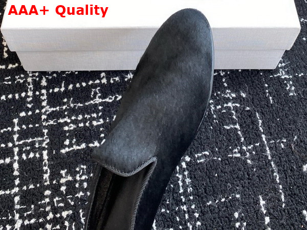 Celine Women Slippers in Black Pony Hair Replica
