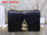 Chloe Aby Chain Shoulder Bag in Black Goatskin Replica